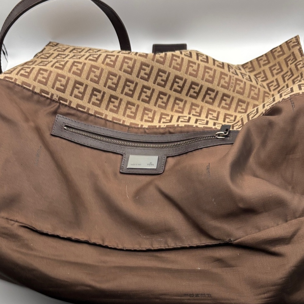 Fendi Tan and Brown Monogram Handbag - Picture 9 of 16